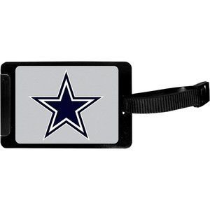 Dallas Cowboys Rubber Luggage Bag Tag I.D. Holder Black NFL Licensed